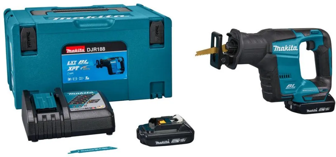 Makita DJR188RAJ Accu Reciprozaag 18V - 2x 2.0Ah