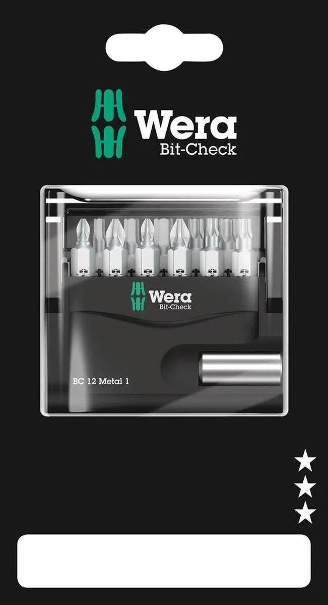Wera 05136393001 Bit-Check Metal 1 Bitset
