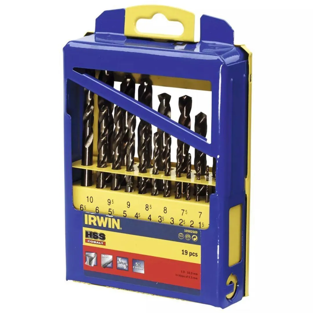 Irwin HSS Metaalboor 19-delig 1,0-10,0mm Cobalt