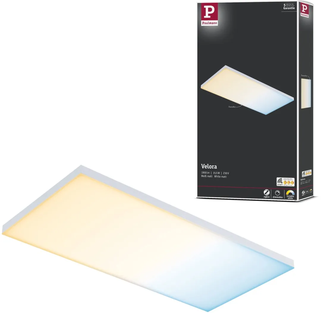 Paulmann Velora LED-paneel Zigbee 3.0 Tunable White 15,5W 1600lm - Wit