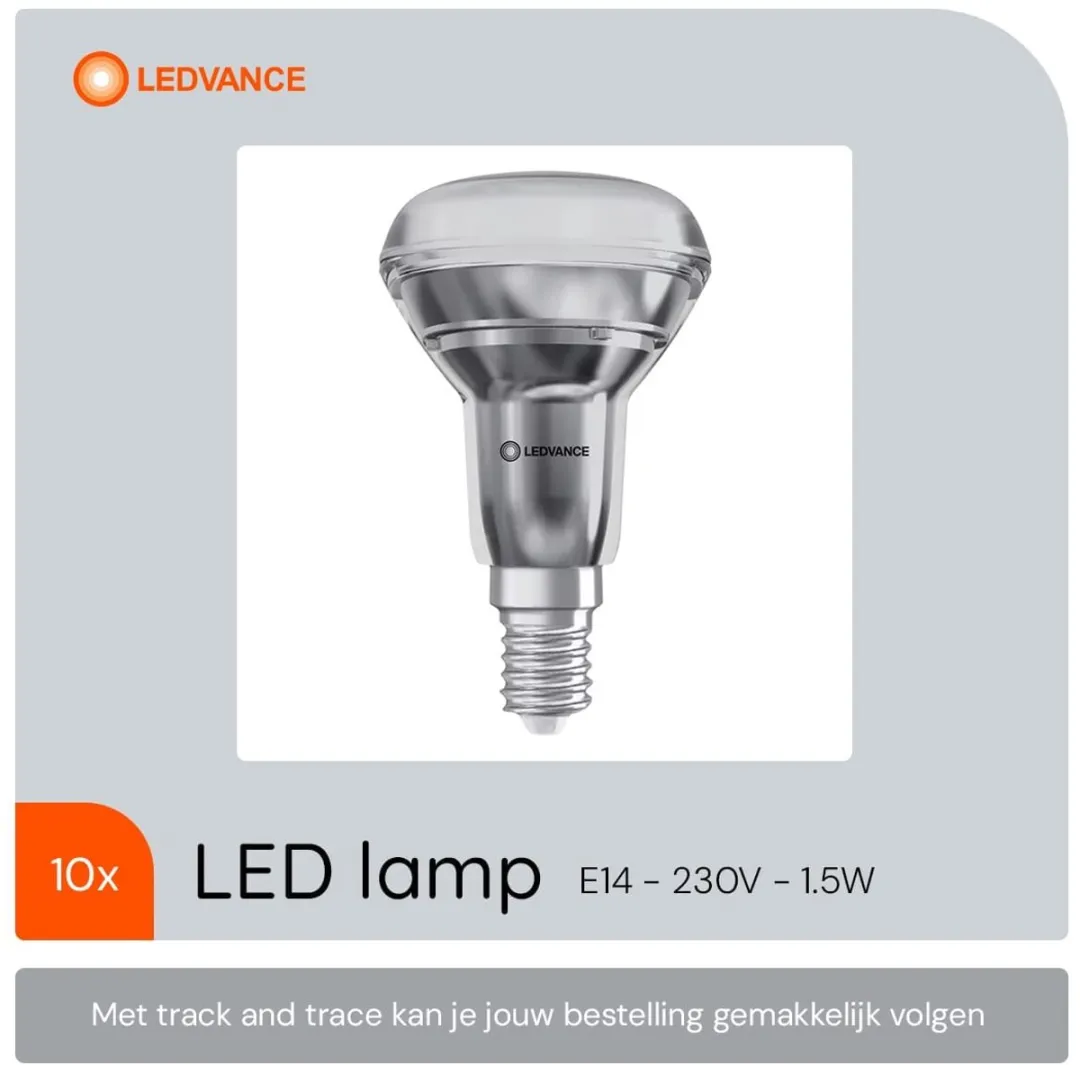 LEDVANCE LED Reflectorlamp R50 E14 1.5W - 10 Stuks