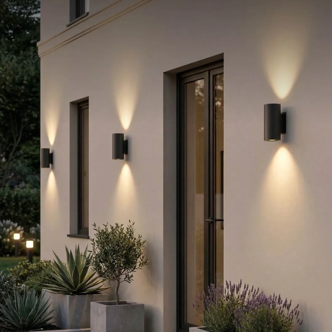 Calex Valmer Wandlamp Up & Downlight 2x2W - IP44 - Zwart