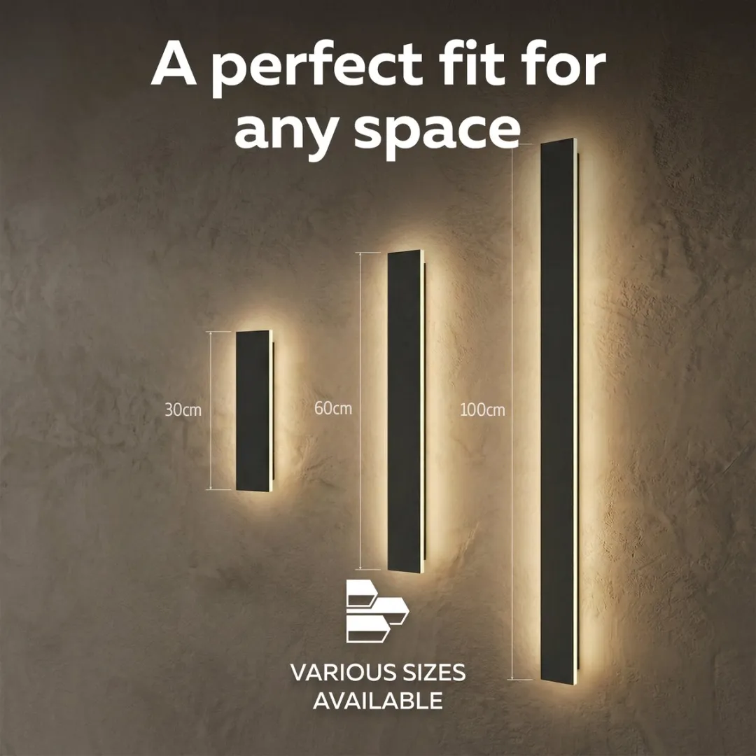 Calex Montevia Bar Outdoor Wandlamp 20W - 550 Lumen - Zwart