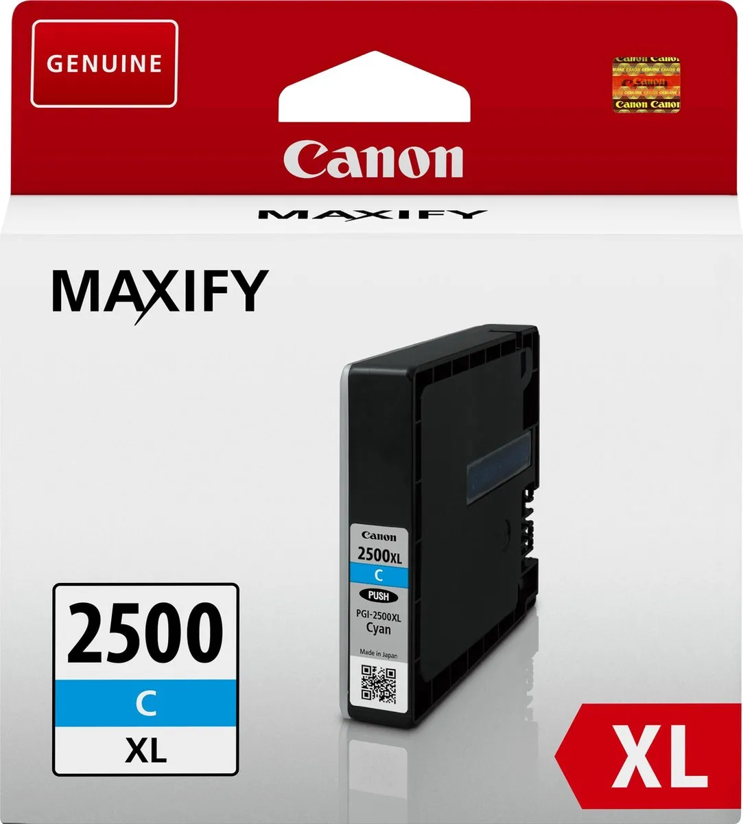 Canon PGI-2500XL Cyaan Inktcartridge 19ml