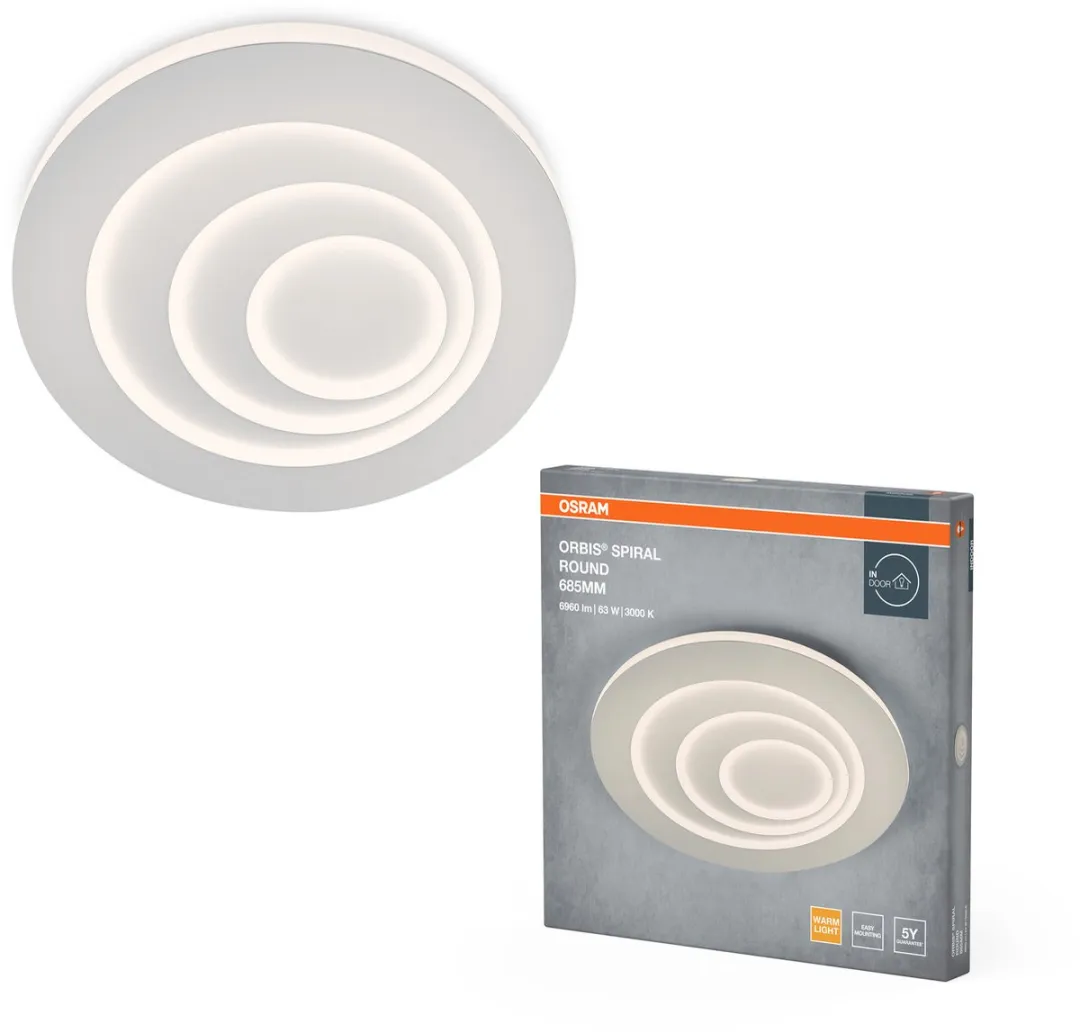 Osram Orbis Spiral Round LED Plafondlamp 685mm - 63W 5000lm Warmwit