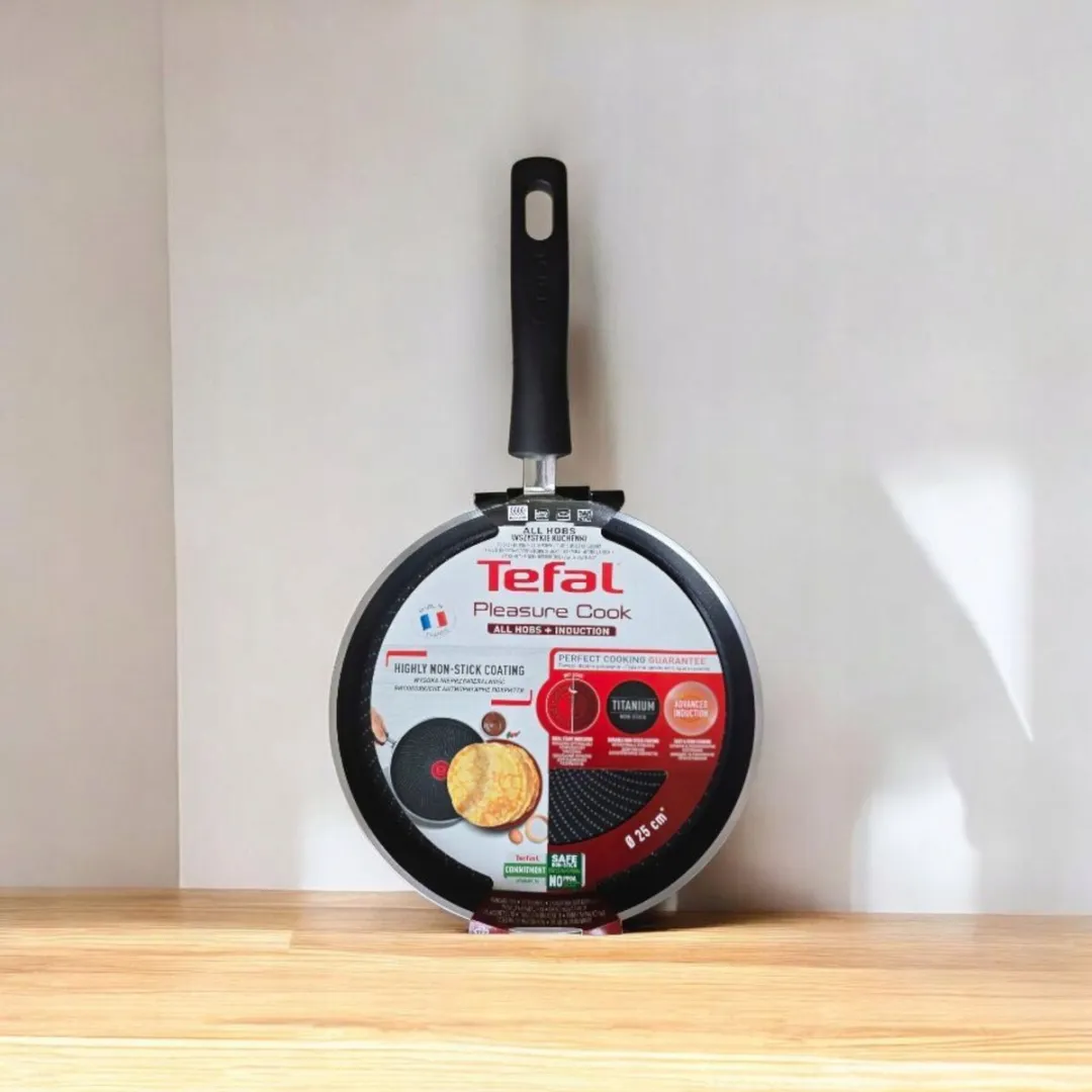 Tefal Pleasure Pannenkoekenpan 25cm - Antiaanbaklaag Titanium - Zwart