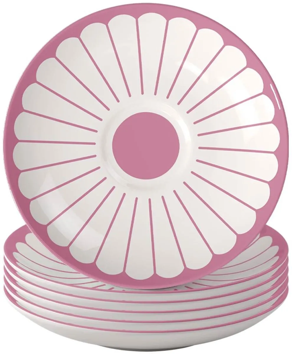 Villeroy & Boch Fleur Couleur Koffieonderzetters - 6 Stuks - Blauw