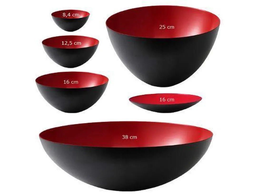 Normann Copenhagen Krenit Saladeschaal 25cm - Rood/Zwart