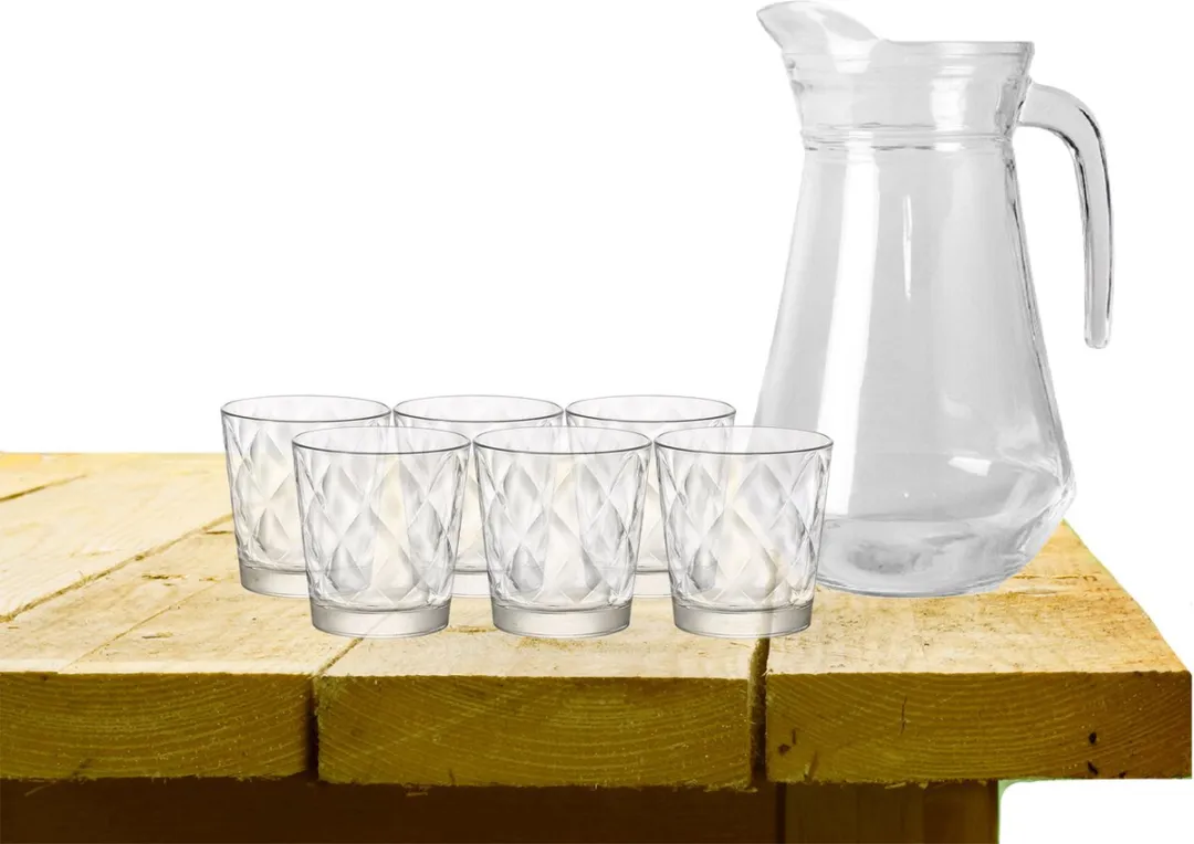 Excellent Houseware Waterkaraf Glas 1000ml