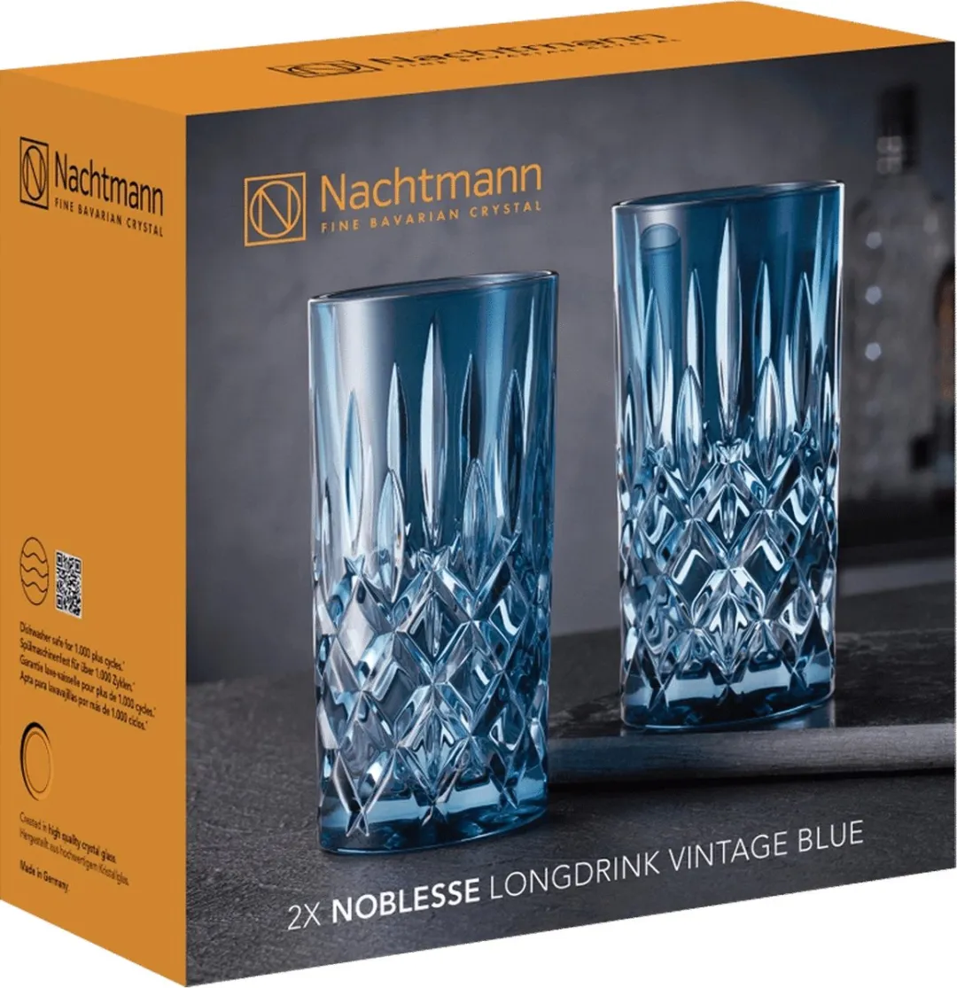 Nachtmann Noblesse Longdrinkglas 39,5cl Blauw - 2 Stuks - afbeelding 6 van 6