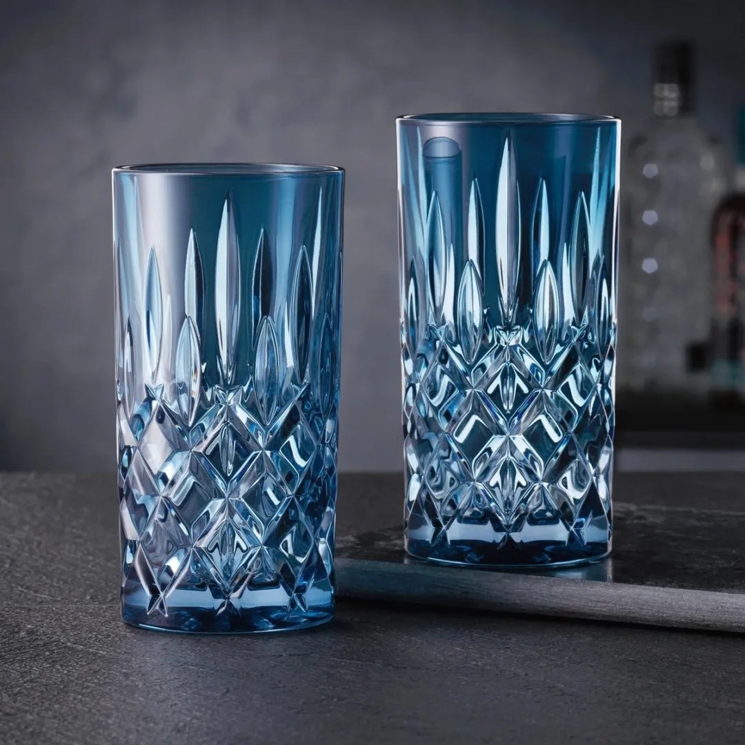 Nachtmann Noblesse Longdrinkglas 39,5cl Blauw - 2 Stuks