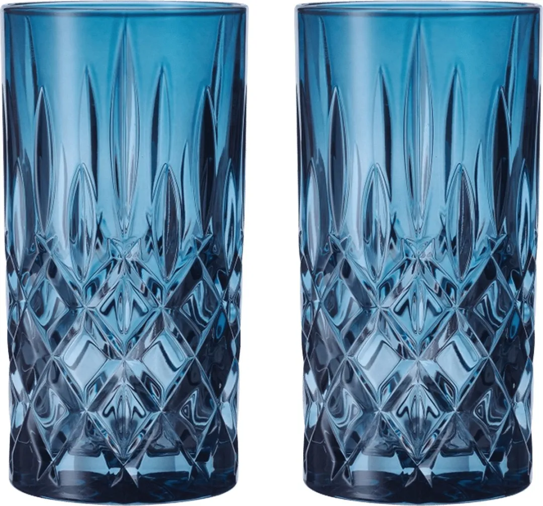 Nachtmann Noblesse Longdrinkglas 39,5cl Blauw - 2 Stuks