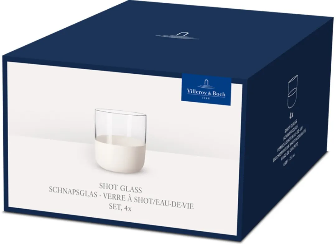 Villeroy & Boch Manufacture Rock Shotglazen Set - 4 Stuks