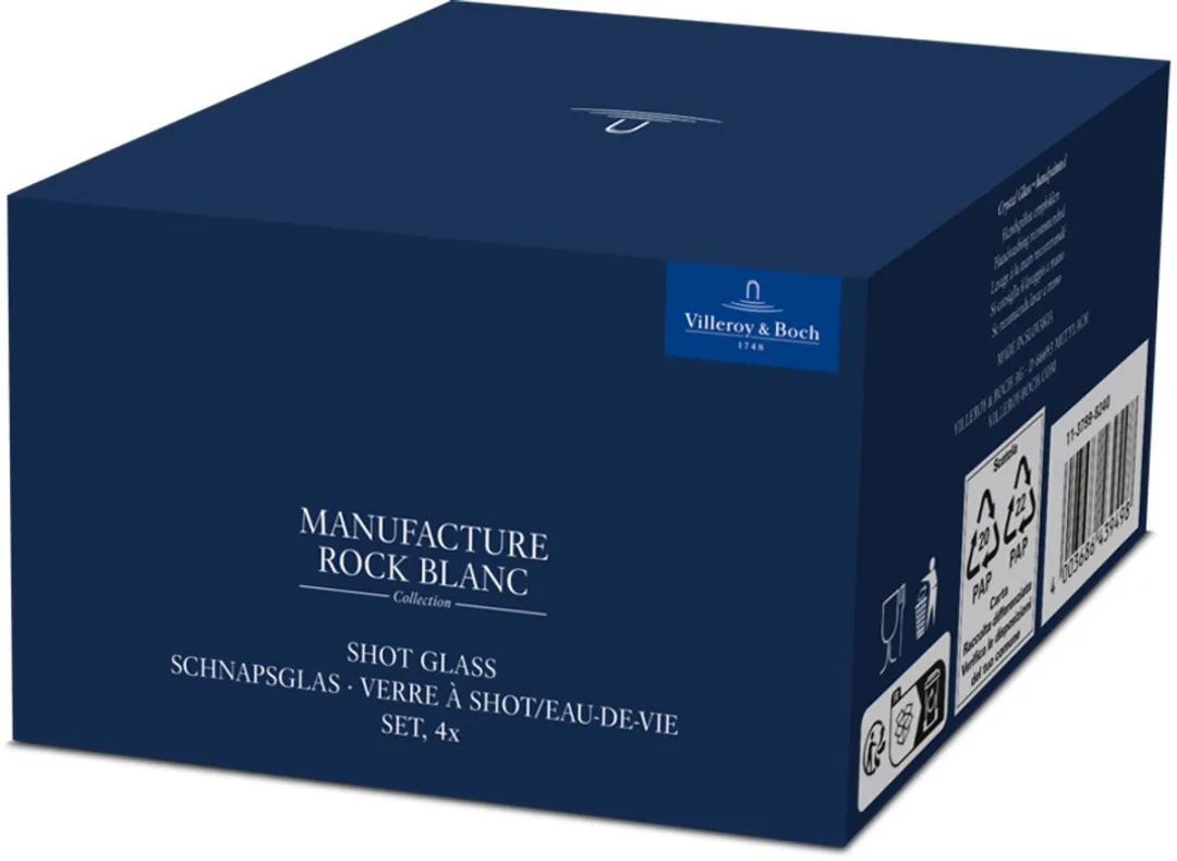 Villeroy & Boch Manufacture Rock Shotglazen Set - 4 Stuks