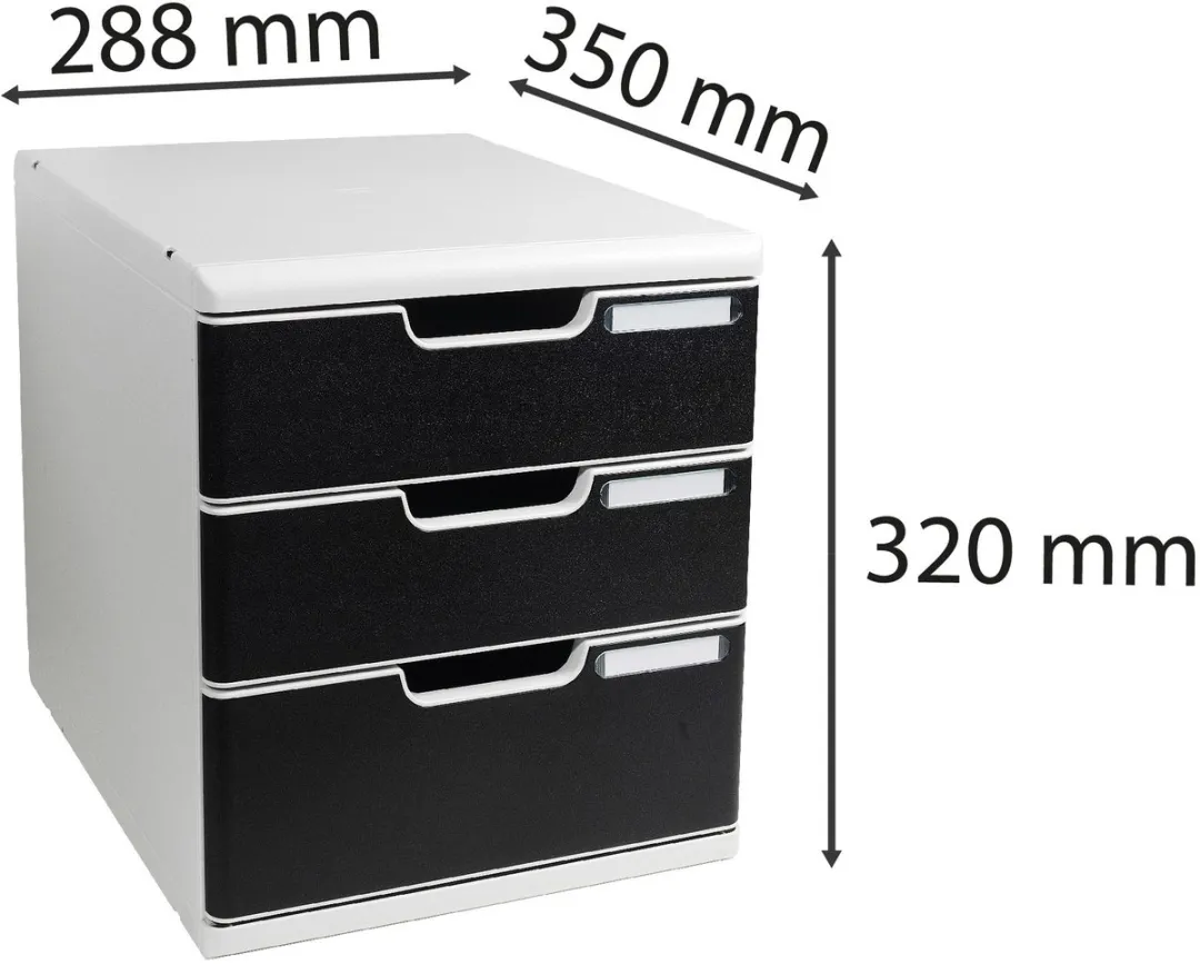 Exacompta Ladenbox MODULO A4 5 Gesloten Laden - Zwart - afbeelding 6 van 6