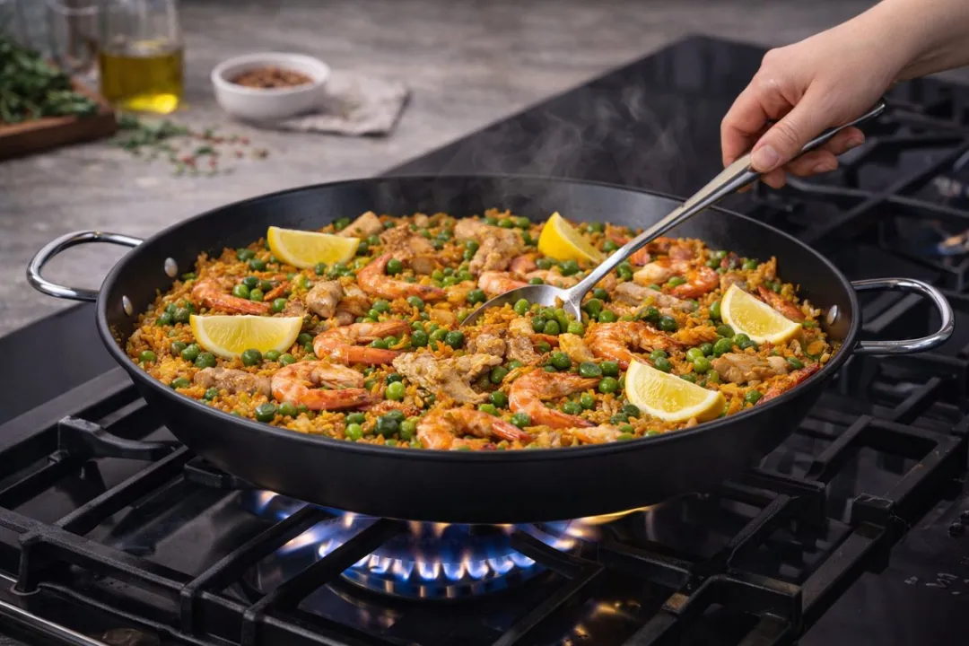 Alpina Spaanse Paellapan 40cm - Non-Stick PFAS-vrij - Zwart