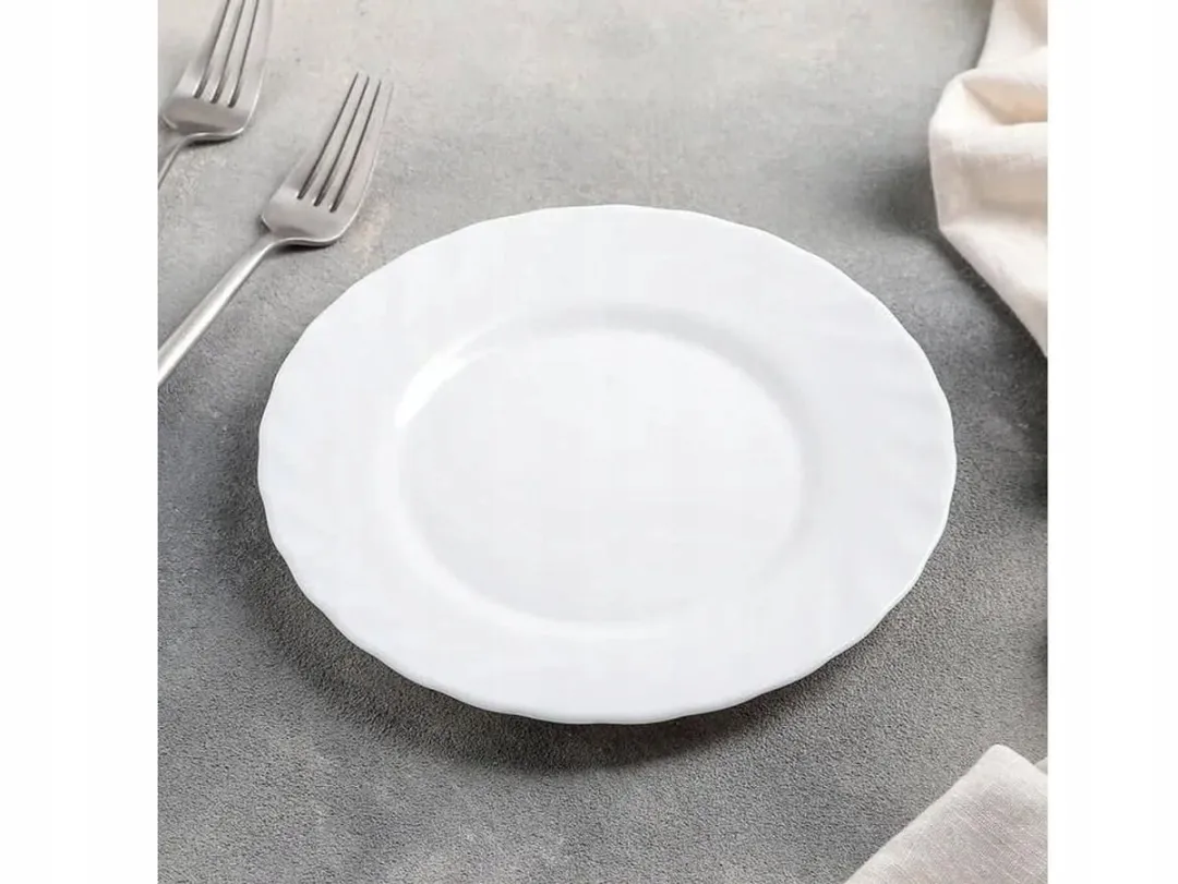Luminarc Trianon Plat Bord 24,5cm - Wit Gehard Glas