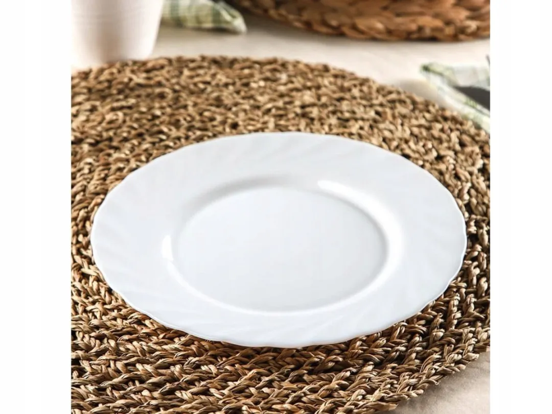 Luminarc Trianon Plat Bord 24,5cm - Wit Gehard Glas
