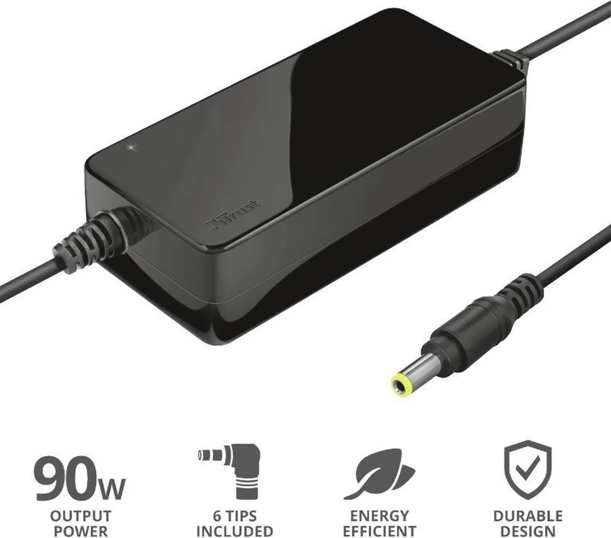 Trust Xumo Laptop Oplader 90W - Zwart