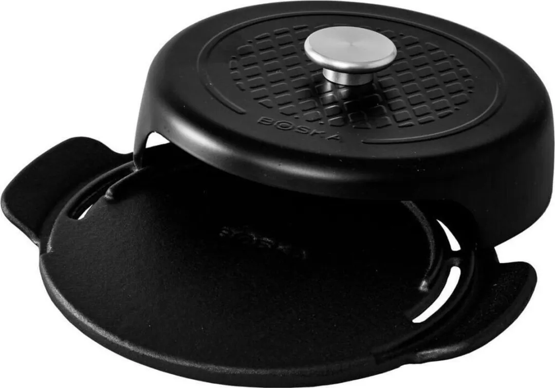 Boska Pizza Baker BBQ Mini Gietijzer - 19cm - Zwart