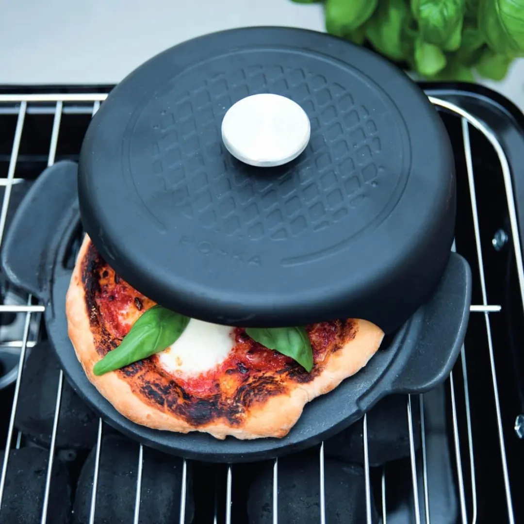 Boska Pizza Baker BBQ Mini Gietijzer - 19cm - Zwart