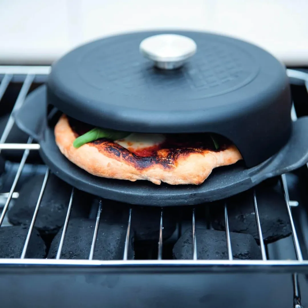 Boska Pizza Baker BBQ Mini Gietijzer - 19cm - Zwart