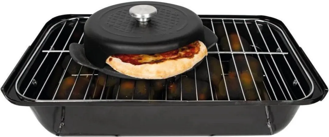 Boska Pizza Baker BBQ Mini Gietijzer - 19cm - Zwart