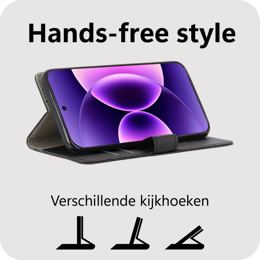 Just in Case Bookcase Classic Hoesje Xiaomi 17 MXM2895CW1 - 2 Pasjes - Zwart