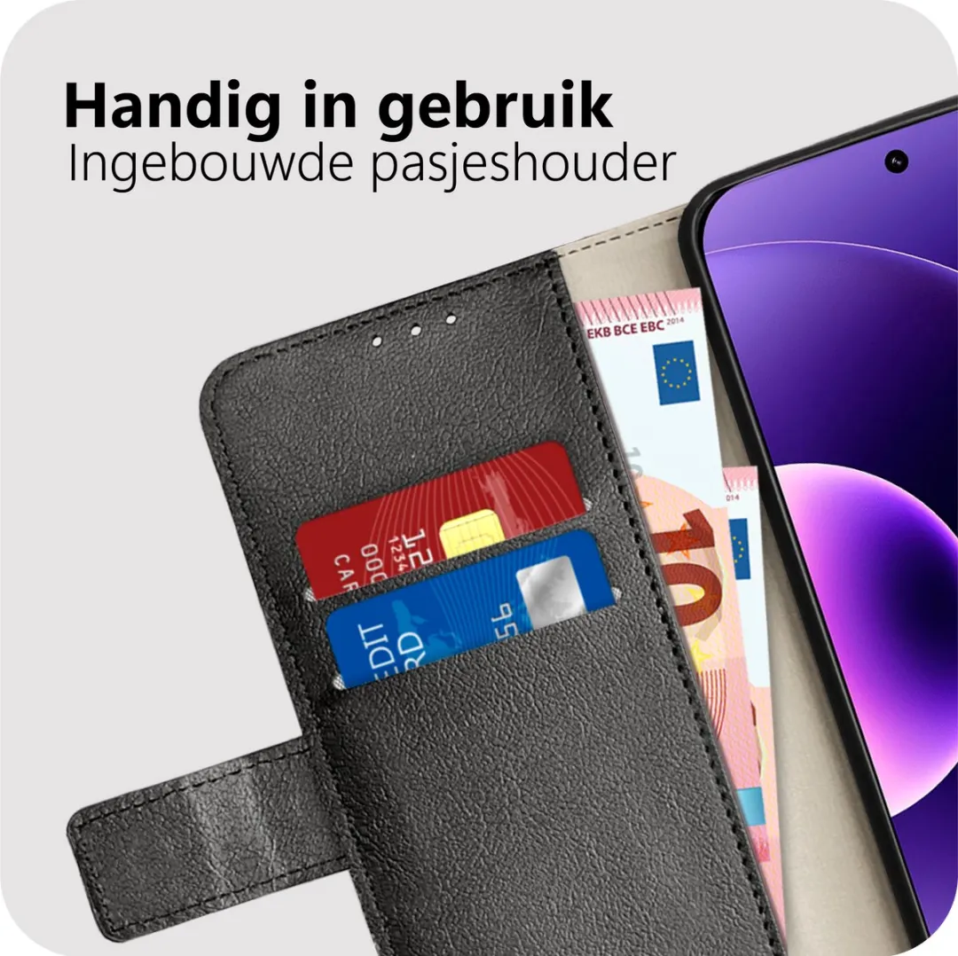 Just in Case Bookcase Classic Hoesje Xiaomi 17 MXM2895CW1 - 2 Pasjes - Zwart