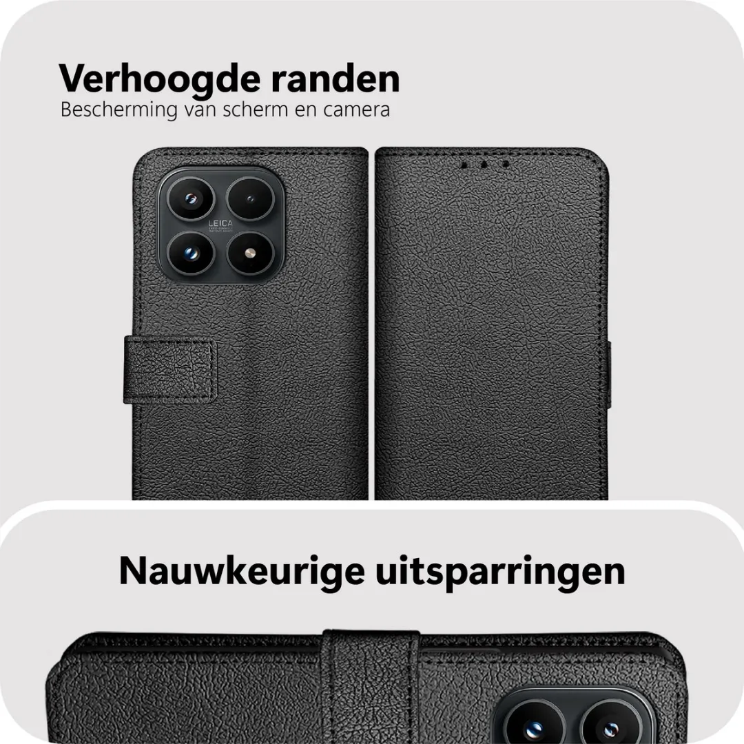 Just in Case Bookcase Classic Hoesje Xiaomi 17 MXM2895CW1 - 2 Pasjes - Zwart