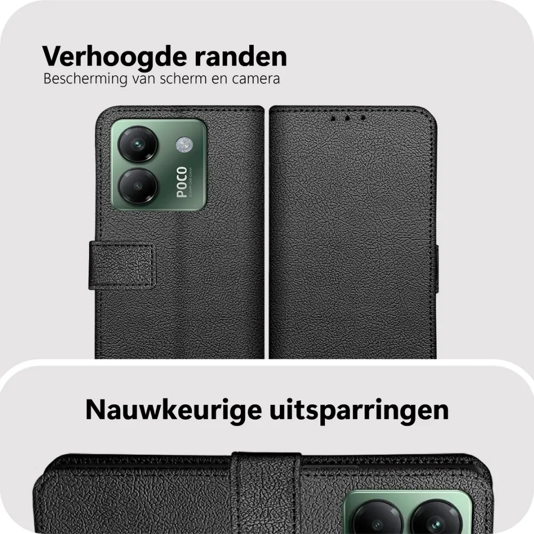 Just in Case Bookcase Classic Hoesje MXM2800CW1 - Xiaomi Poco M6 Pro 4G - Zwart