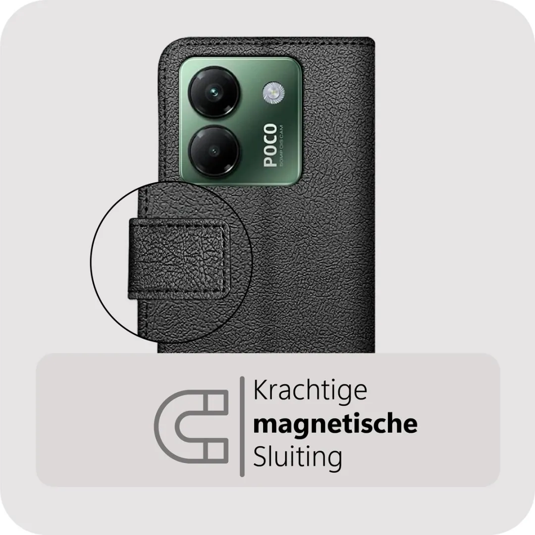 Just in Case Bookcase Classic Hoesje MXM2800CW1 - Xiaomi Poco M6 Pro 4G - Zwart