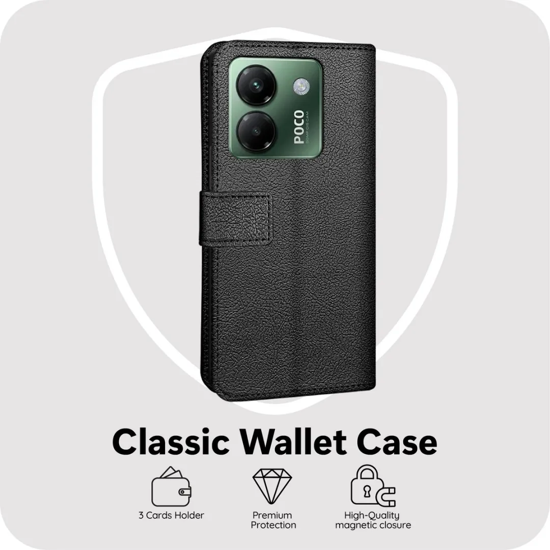 Just in Case Bookcase Classic Hoesje MXM2800CW1 - Xiaomi Poco M6 Pro 4G - Zwart