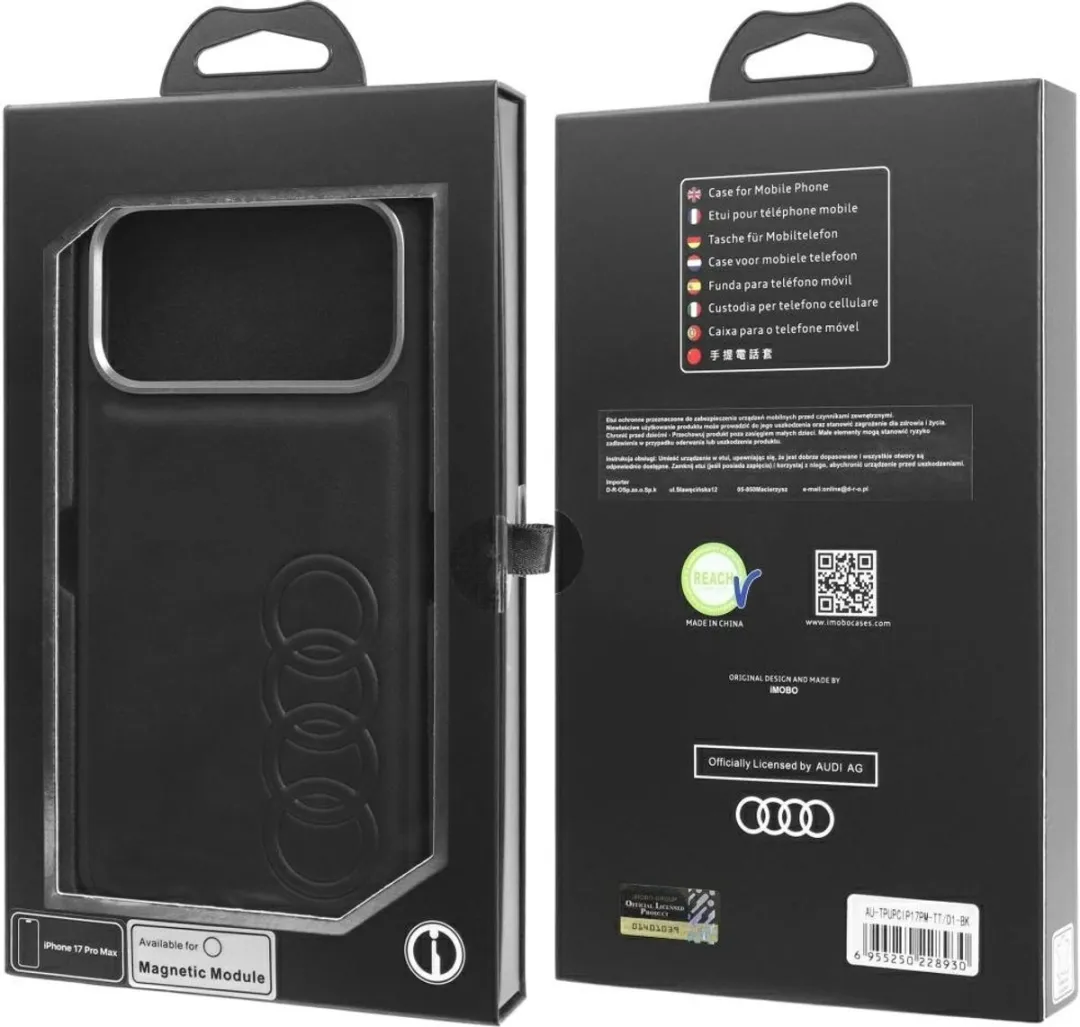 Audi TT Synthetisch Lederen MagSafe Hoesje - iPhone 17 Pro Max - Zwart - afbeelding 2 van 6