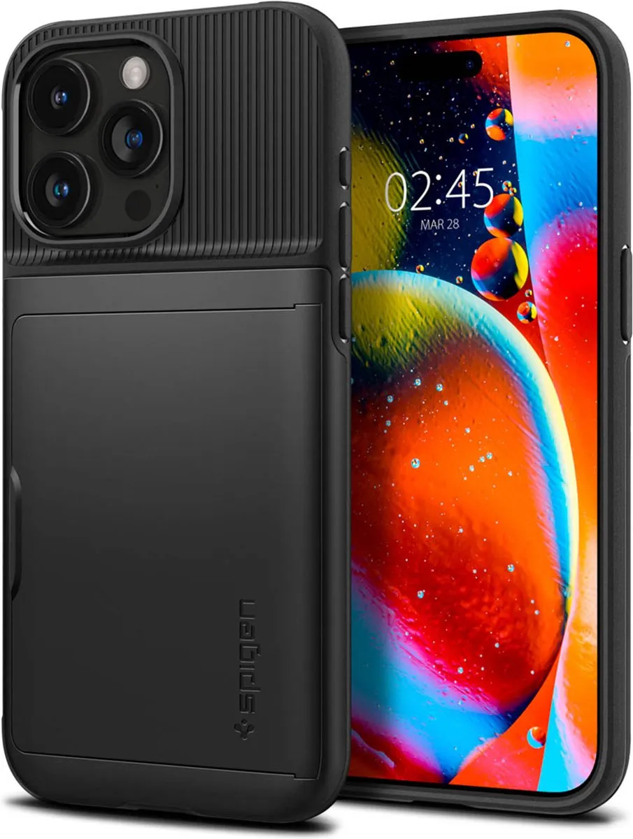 Spigen Slim Armor CS ACS06728 iPhone 15 Pro Hoesje - Zwart