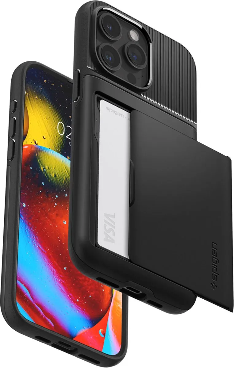 Spigen Slim Armor CS ACS06728 iPhone 15 Pro Hoesje - Zwart