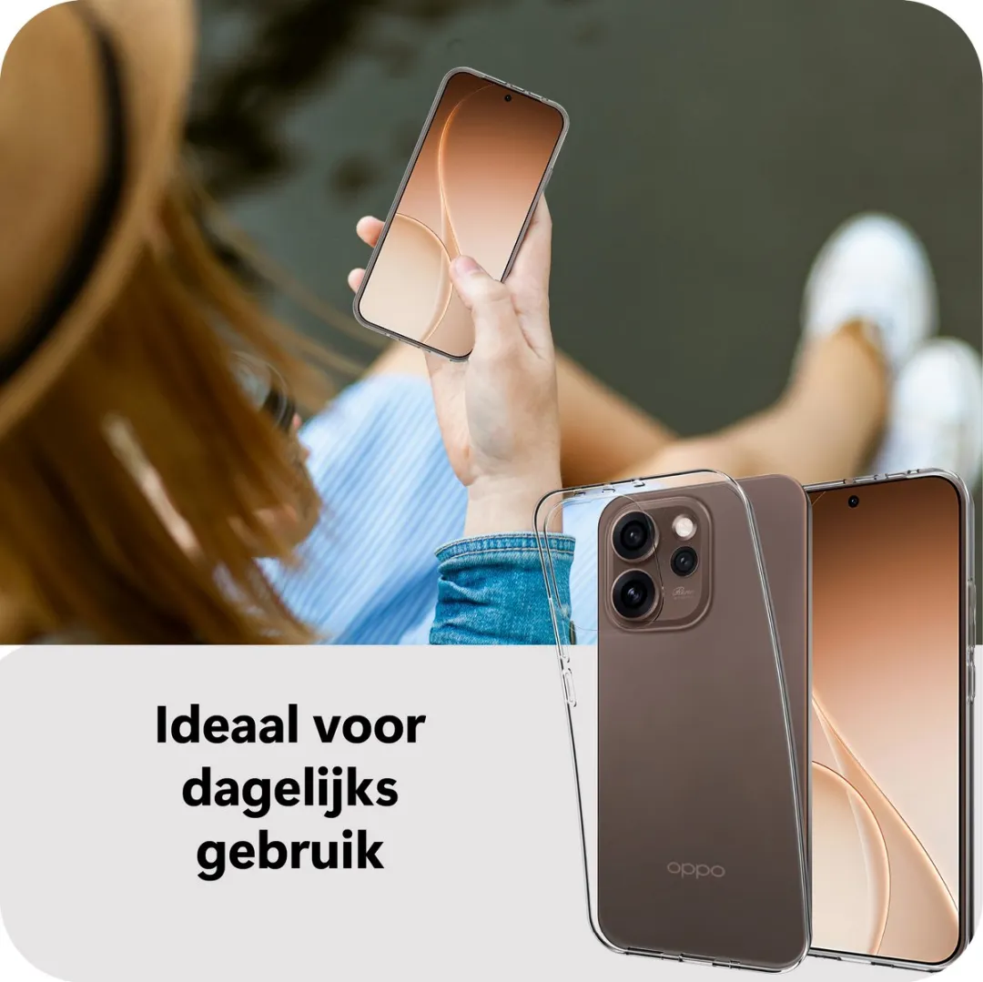 Just in Case Oppo Reno15 Pro Max Siliconen Hoesje - MOO2882KL0 - Transparant