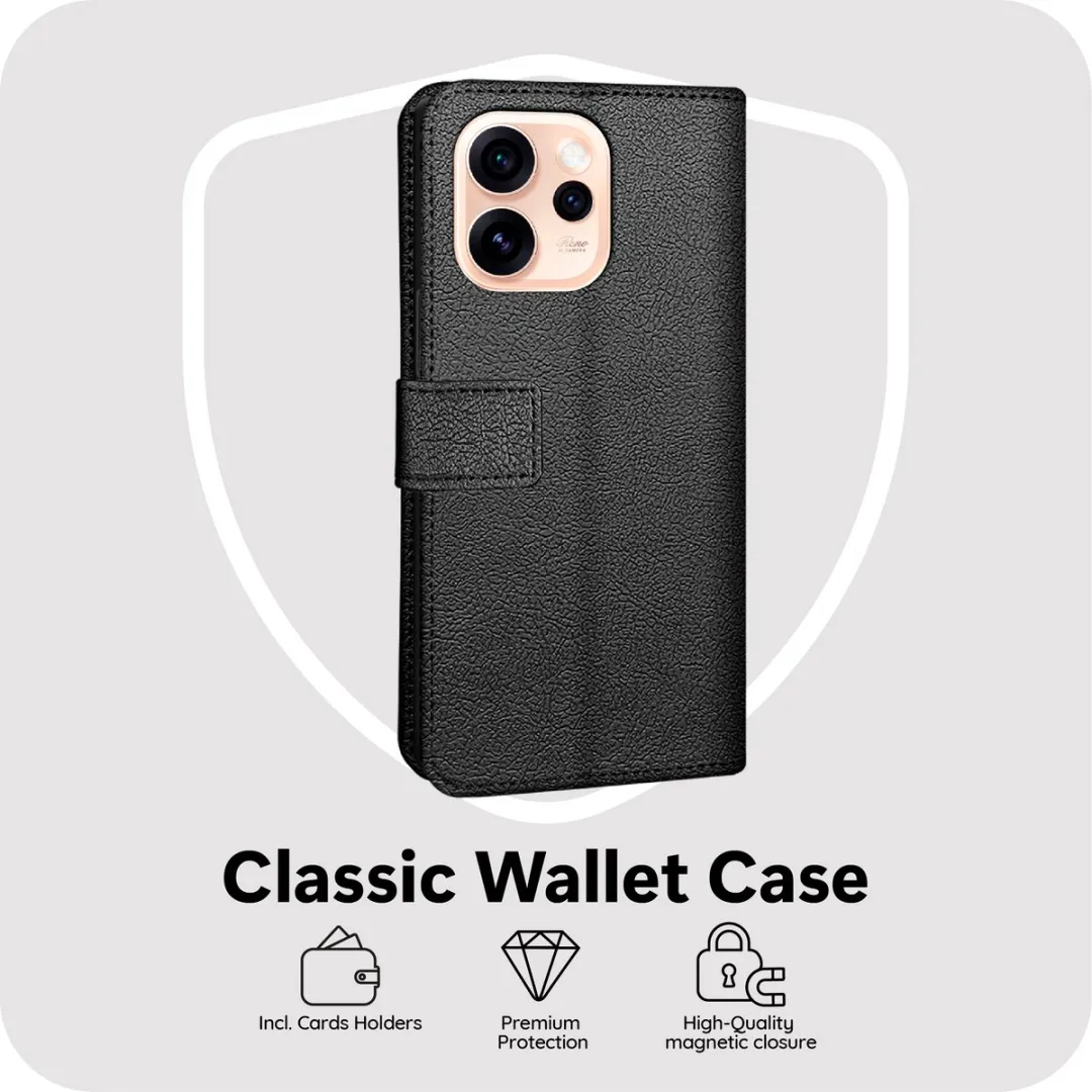 Just in Case Bookcase Classic Oppo Reno15 Pro Max Hoesje - Zwart