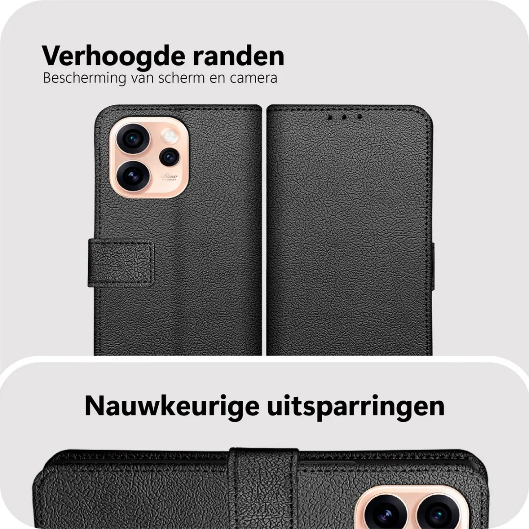 Just in Case Bookcase Classic Oppo Reno15 Pro Max Hoesje - Zwart