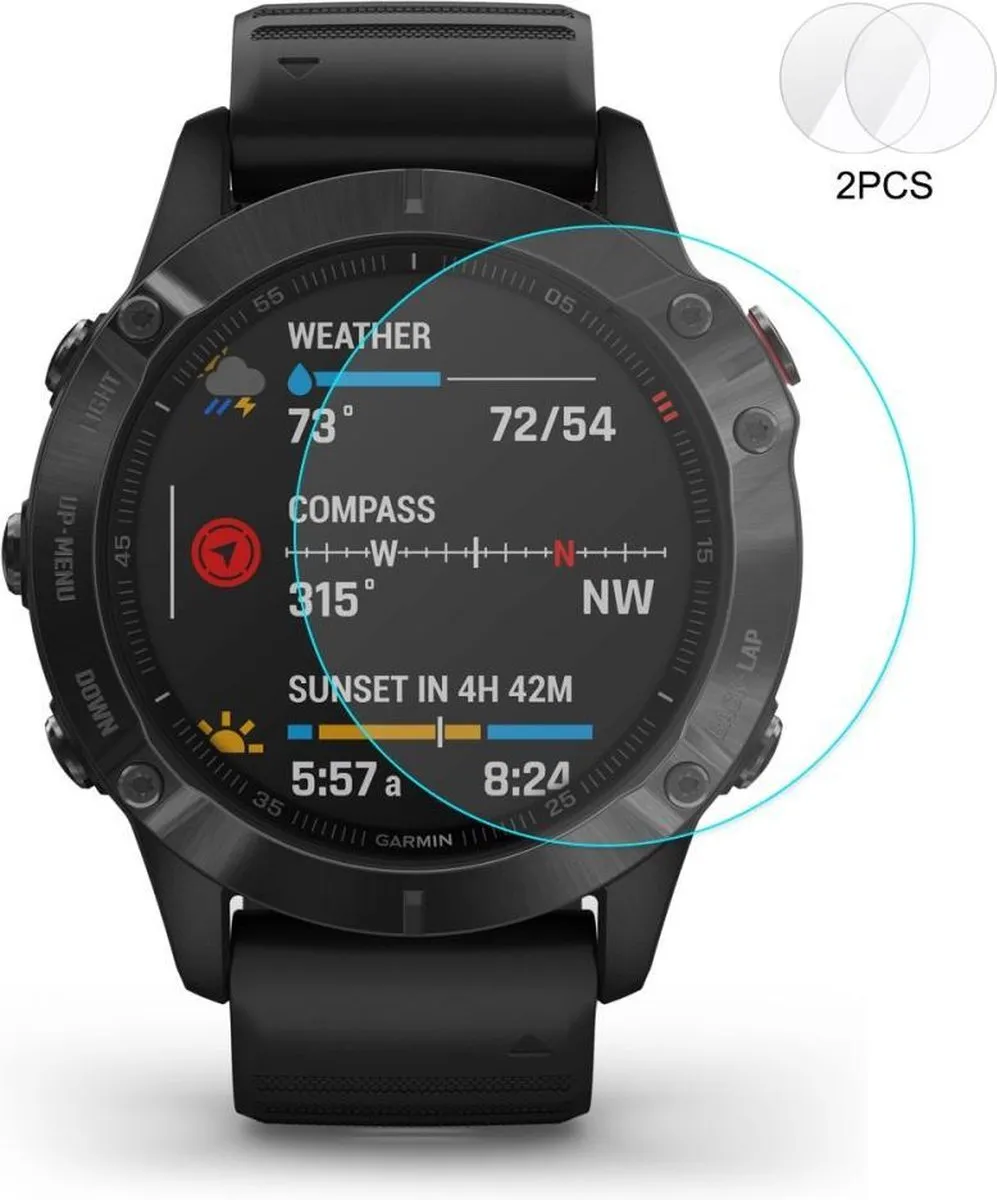 Just in Case Screenprotector Garmin Fenix 6 Pro 47mm - 2 Stuks