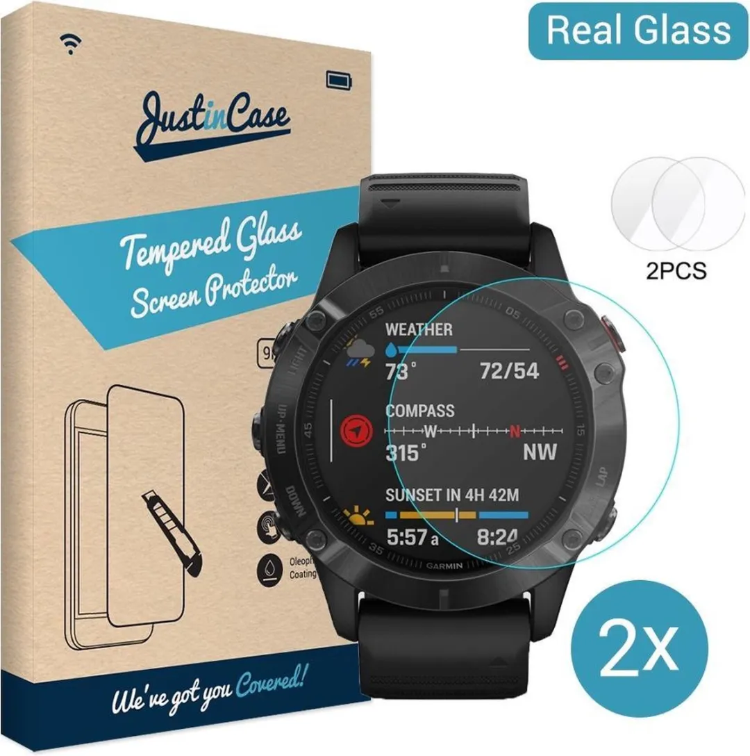 Just in Case Screenprotector Garmin Fenix 6 Pro 47mm - 2 Stuks