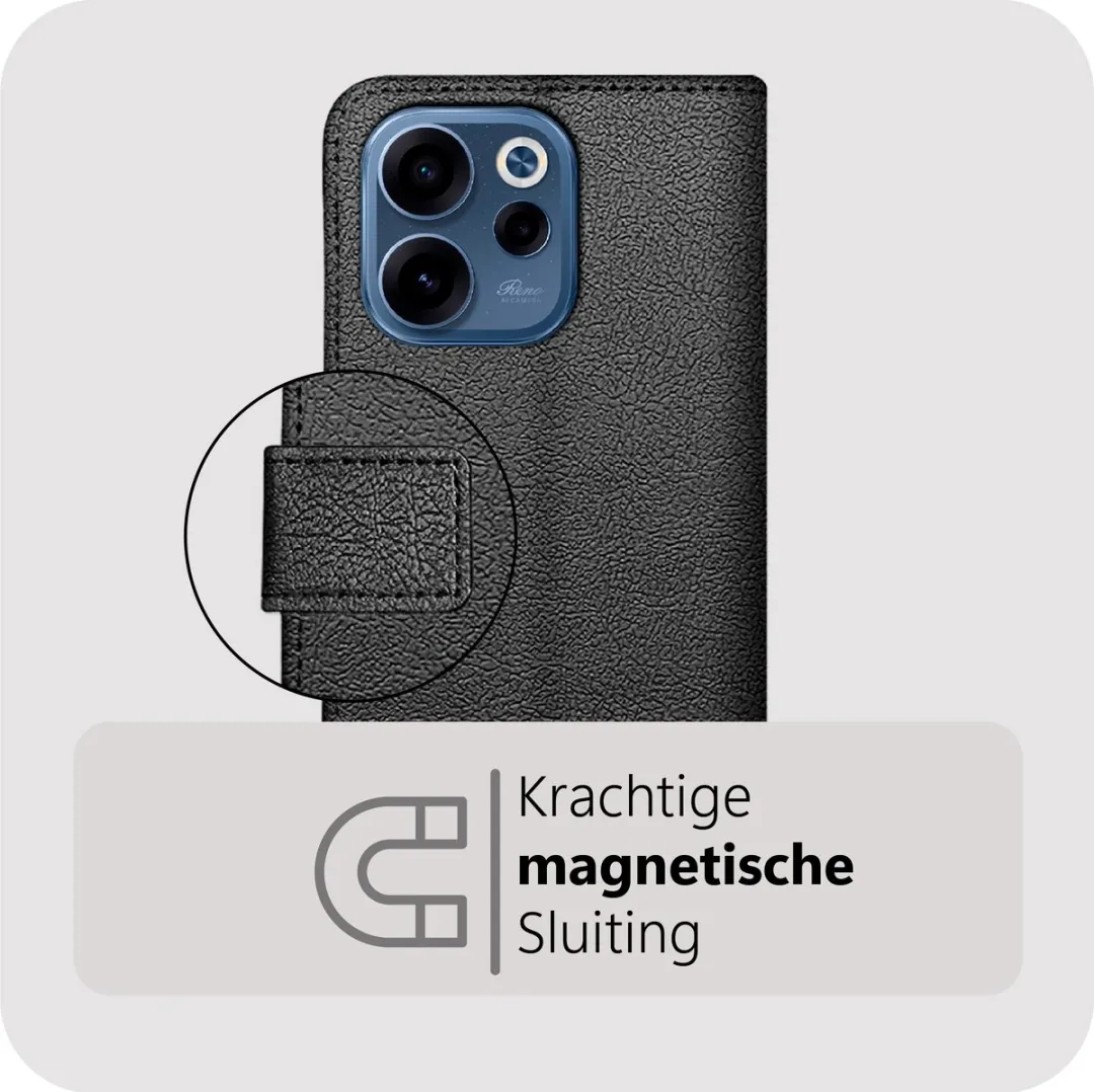 Just in Case Bookcase Classic Oppo Reno15F Hoesje - MOO2880CW1 - Zwart