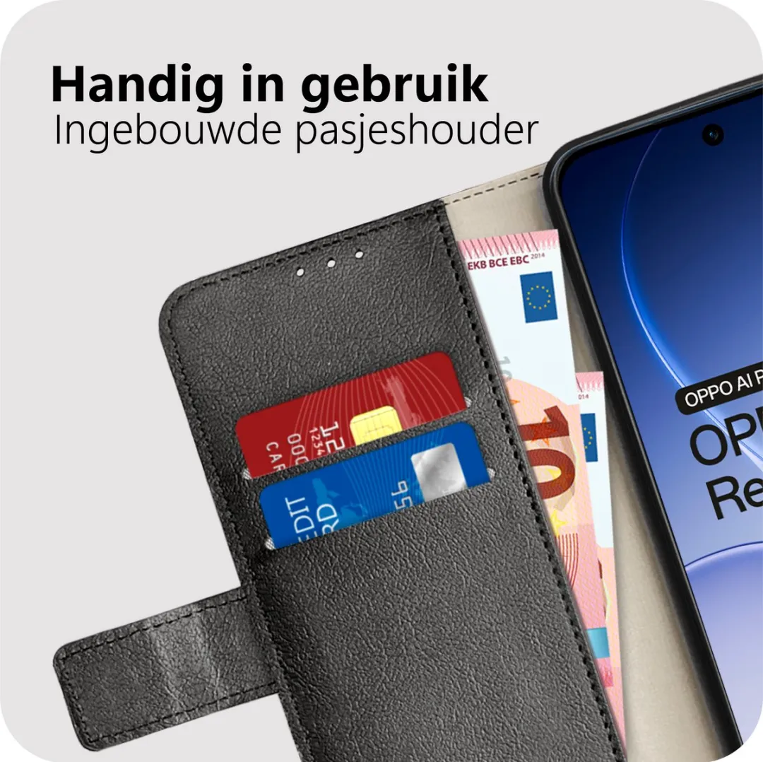 Just in Case Bookcase Classic Oppo Reno15F Hoesje - MOO2880CW1 - Zwart