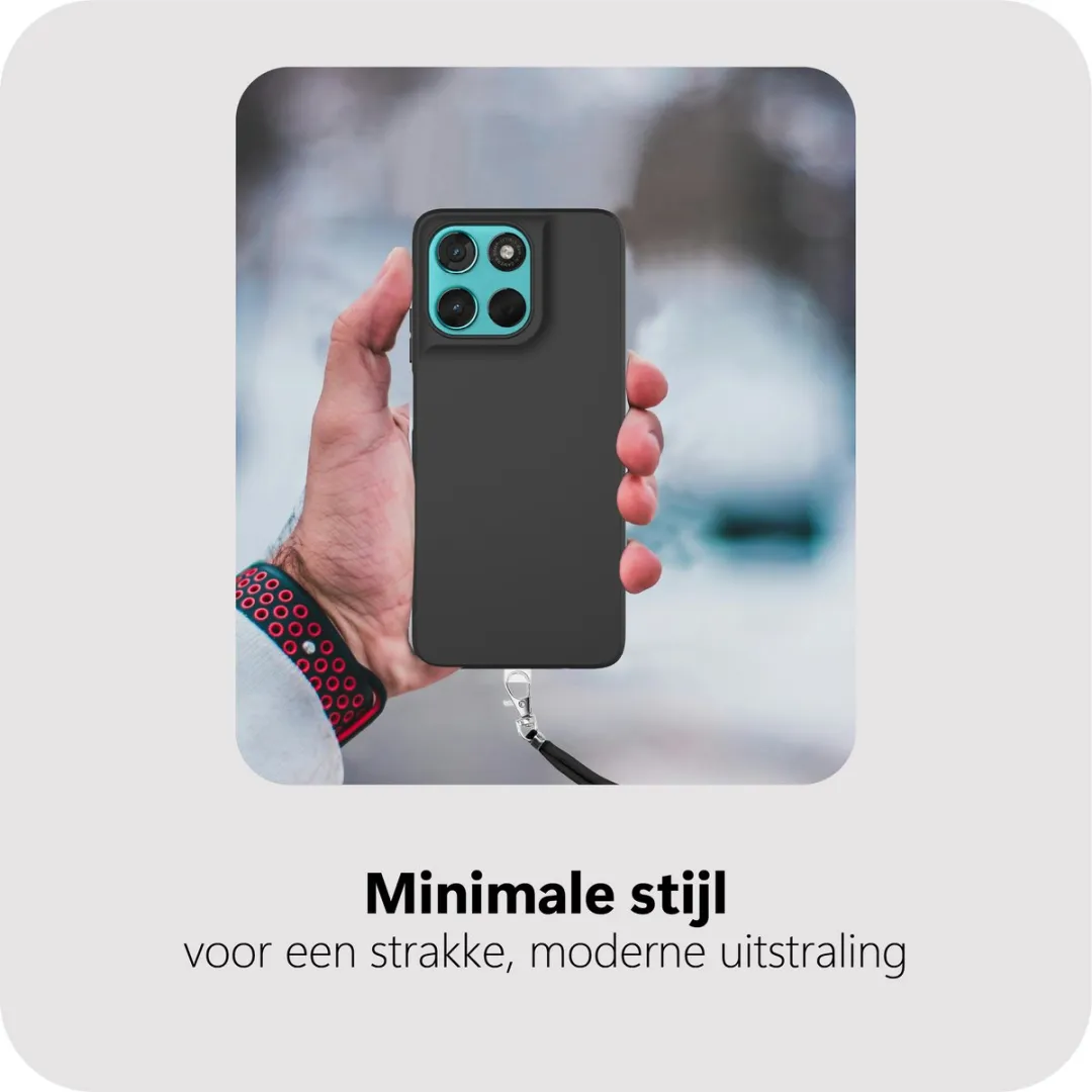 Just in Case Moto G57/G67 Power Hoesje met Koord - Zwart