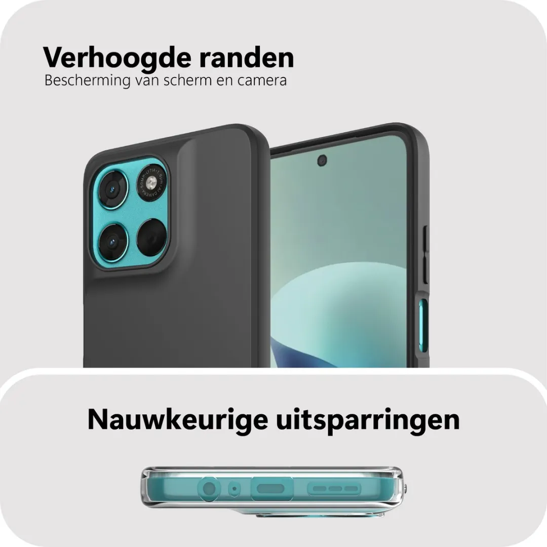 Just in Case Moto G57/G67 Power Hoesje met Koord - Zwart