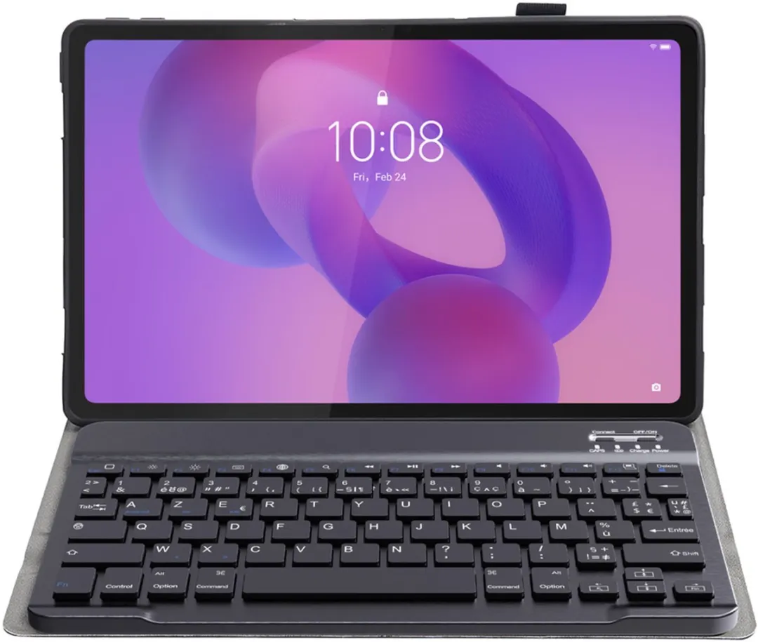 Just in Case TLE2839KB1AY Tablethoes met Toetsenbord - Lenovo Idea Tab Plus 12" - Zwart