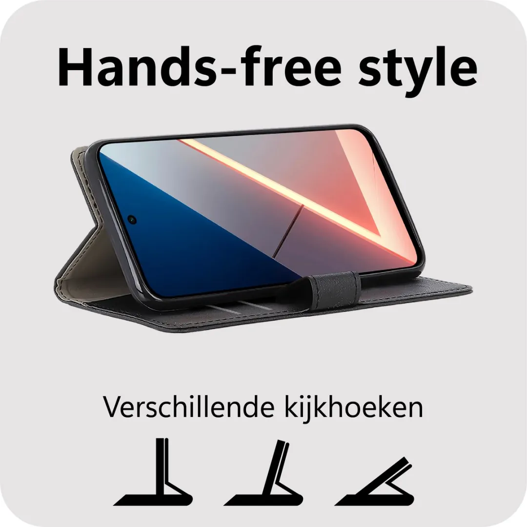Just in Case Bookcase Classic MXM2814CW1 Hoesje - Xiaomi Poco M6 - 2 Pasjes - Zwart
