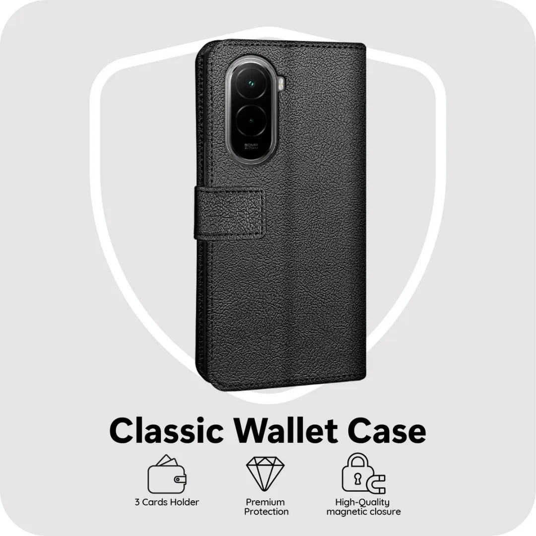 Just in Case Bookcase Classic MXM2814CW1 Hoesje - Xiaomi Poco M6 - 2 Pasjes - Zwart