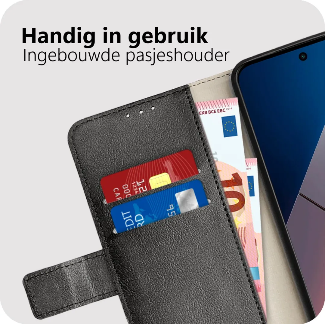 Just in Case Bookcase Classic MXM2814CW1 Hoesje - Xiaomi Poco M6 - 2 Pasjes - Zwart - afbeelding 6 van 6