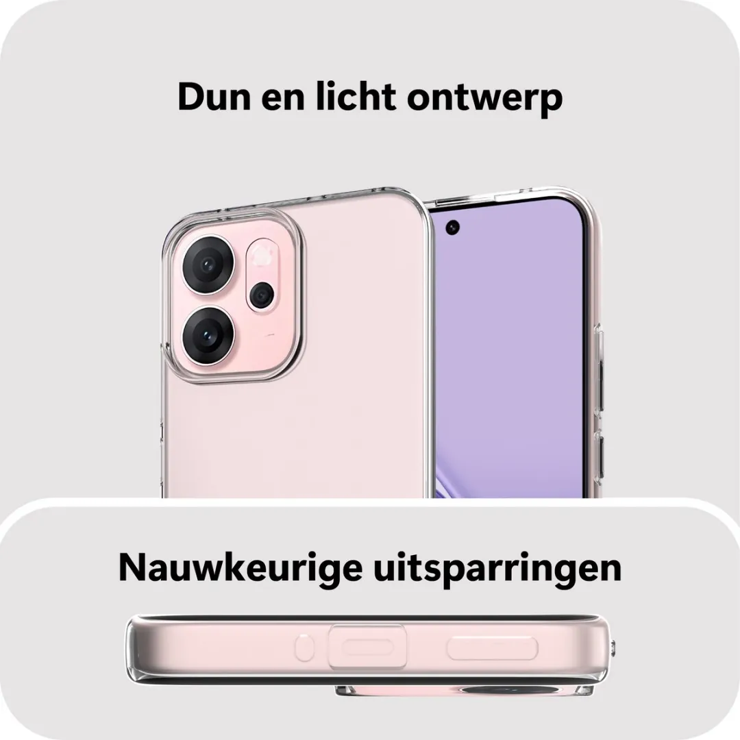 Just in Case Oppo Reno14 Siliconen Hoesje - MOO2807KL0 - Transparant - afbeelding 6 van 6